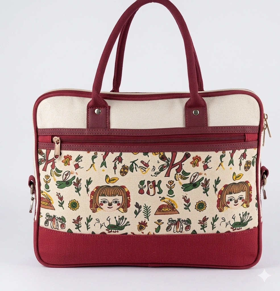 Eco-Luxury Leather-Handled Jute Bag